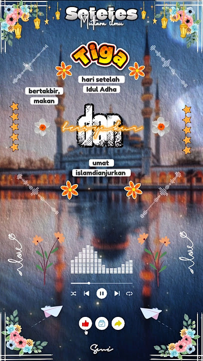💦 Hari Tasyriq di Bulan Dzulhijjah | #islamicvideo #quotes #trending #shorts #fyp ~