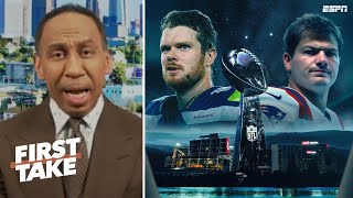 FIRST TAKE | "Give me Drake Maye over Sam Darnold in Super Bowl" - Stephen A. on Seahawks-Patriots