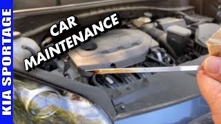 How To Check KIA Sportage 2.4 Engine Oil Level 2015-2020