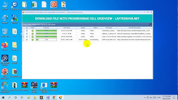 [DEVEXPRESS] Download multi file with progressbar in cell Gridview C#