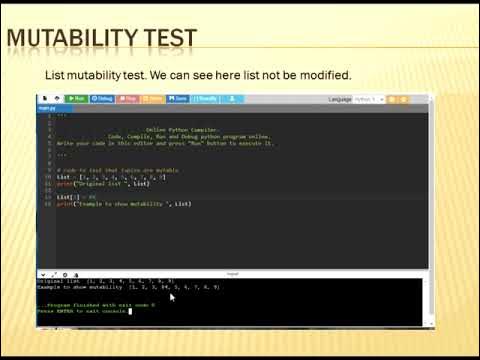 What is the difference between list and tuple in Python. - YouTube image.