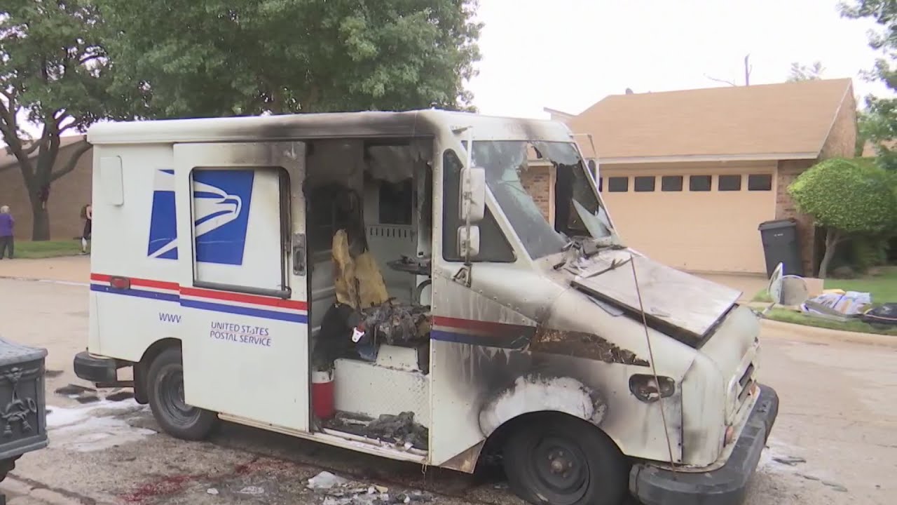 Wichita Falls Fire Department responds to mail truck fire YouTube