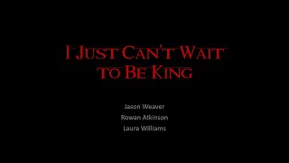 I Just Can't Wait to be King lyrics