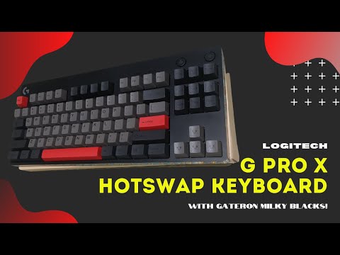 Logitech G pro X keyboard mod with Gateron Milky Blacks | Non-Lubed/ Stock (Thock?)