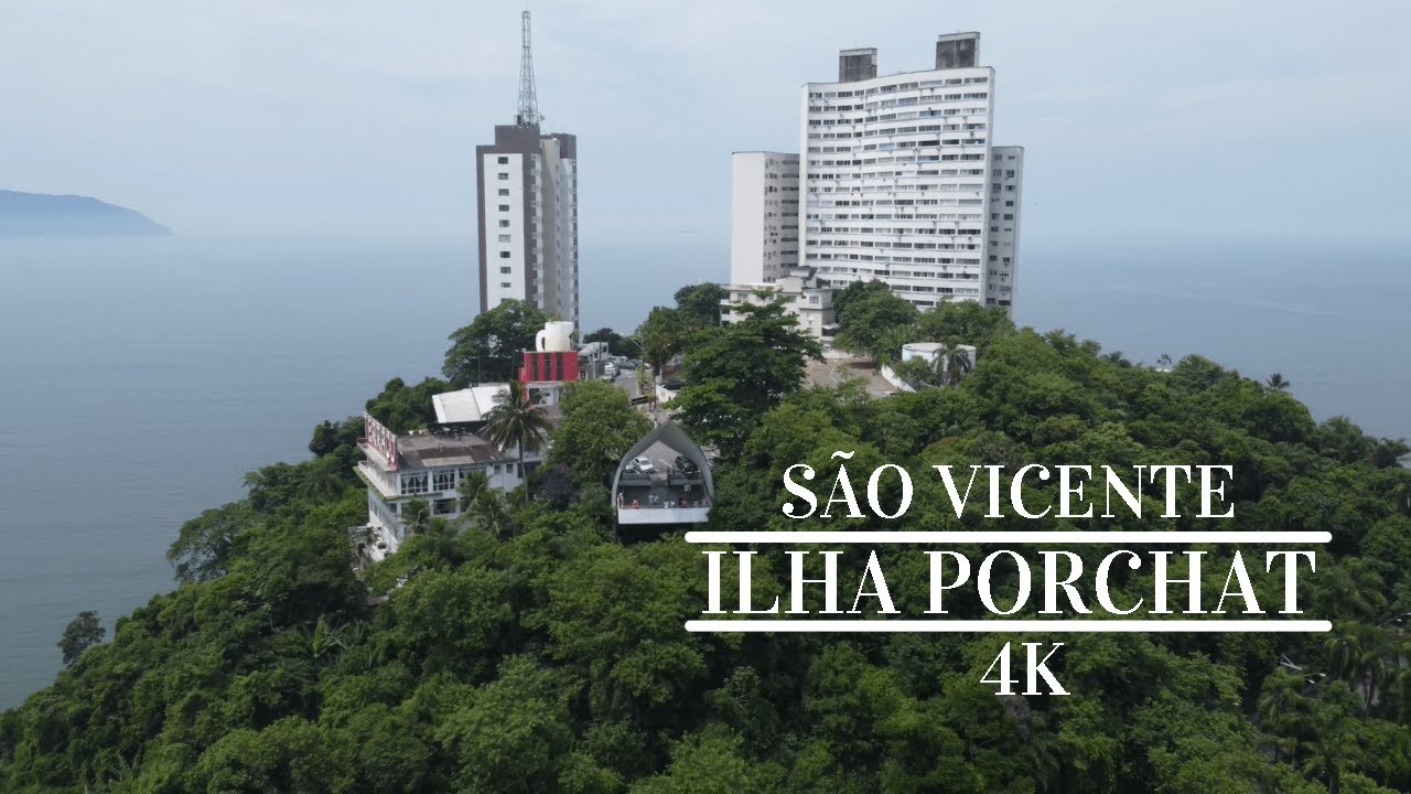 Drone 4k Ilha Porchat em São Vicente SP