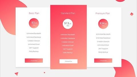 CSS3 Pricing Table