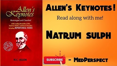 Natrum sulph: Allen