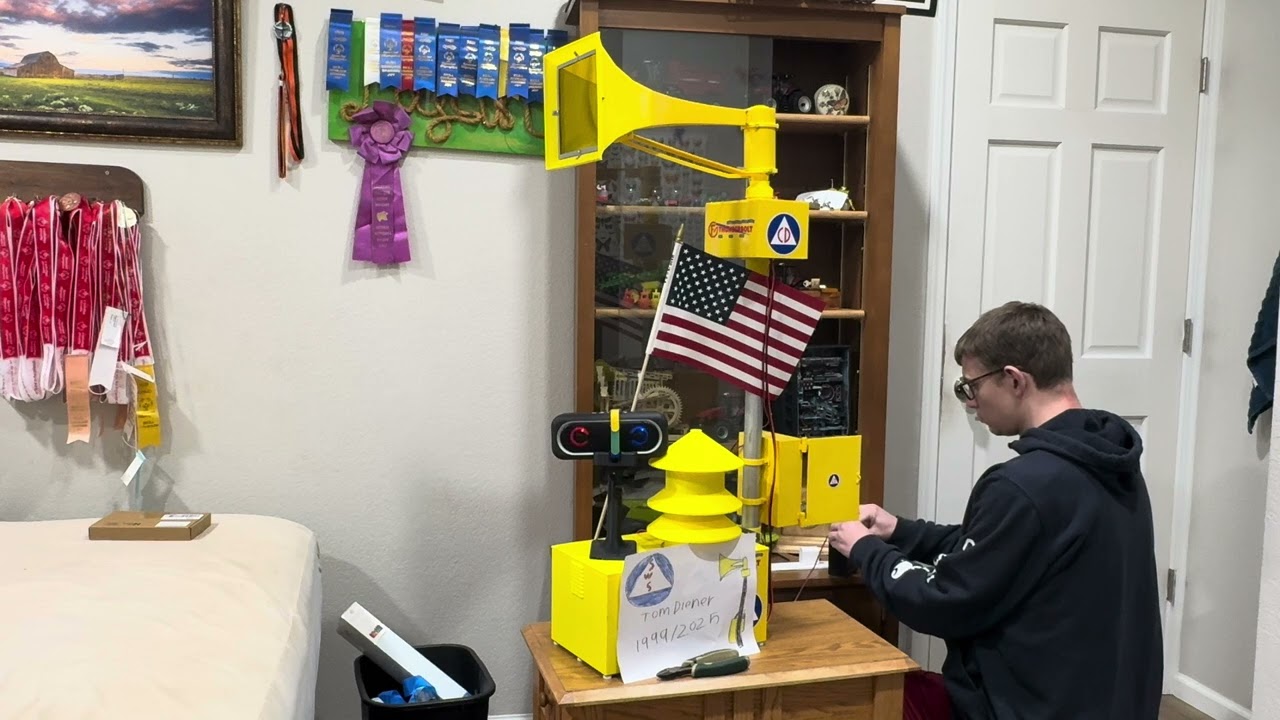 Memorial sound off for Tom Diener with my Mini- Thunderbolt 1000T, Mini-Model 2T and radio speaker. 