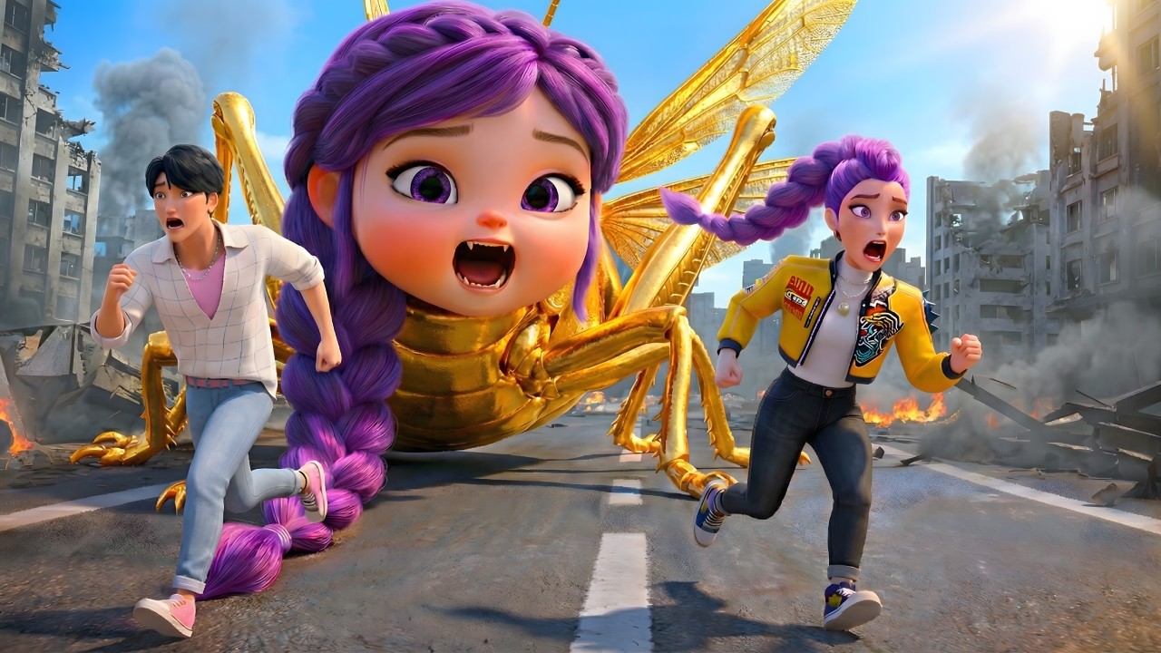 BABY RUMI SWALLOWED A LOCUST! 🦗 Kpop demon hunters Episode