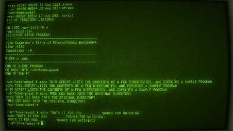 Sol-1 HomebrewCPU MiniComputer + Operating System - Shell Scripting Demo