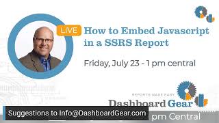 How to Embed Javascript in a SSRS Report