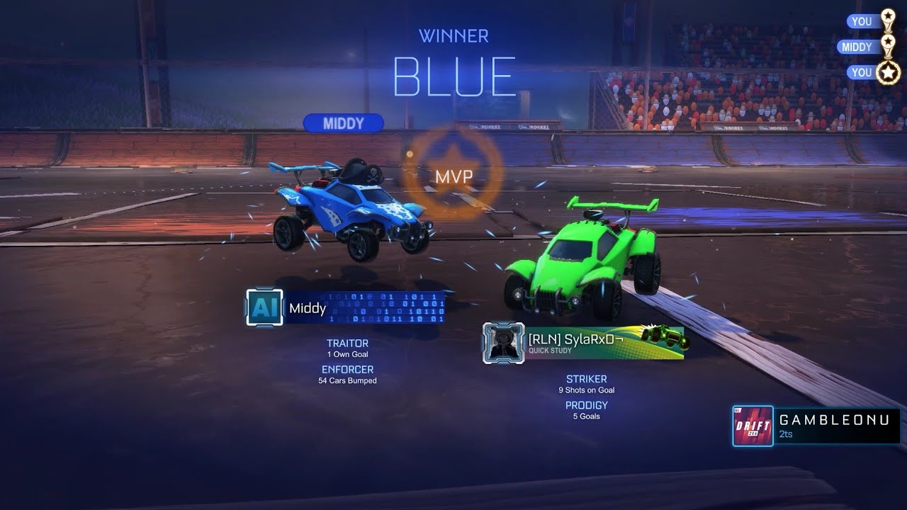 G A M B L E O N U - 2TS | PLAYER ANTHEM & MVP | ROCKET LEAGUE