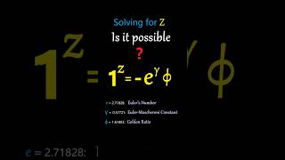 The Impossible Math Problem Solved! (1^Z = Negative Number)