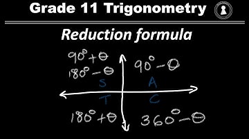 Grade 11 Trigonometry | Reduction formula |  Includes examples