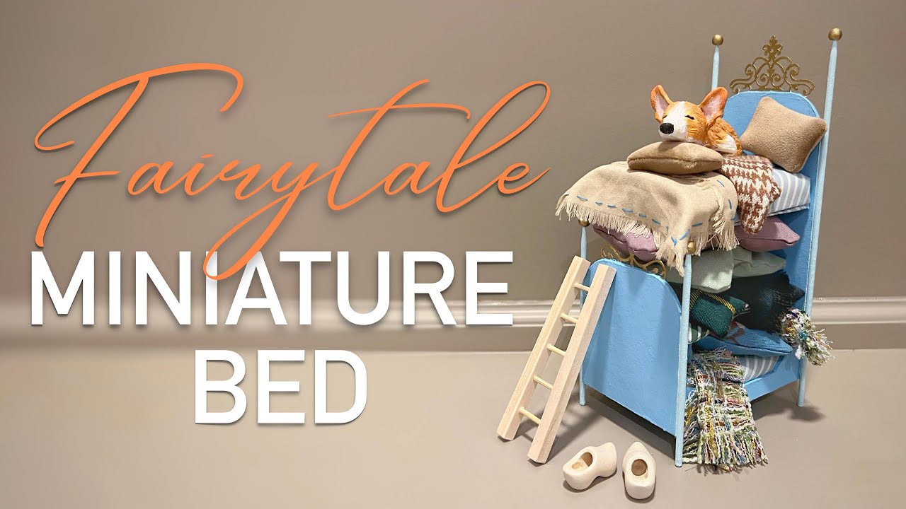 Miniature Fairy Tale Bed - 1:12 Scale