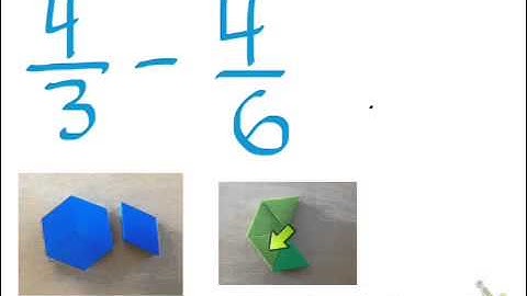 Subtracting fractions using pattern blocks