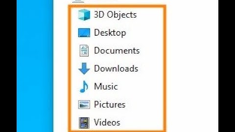 Hide Desktop,Documents,Music,Pictures,Videos,Downloads,3D Objects in windows 10 file explorer