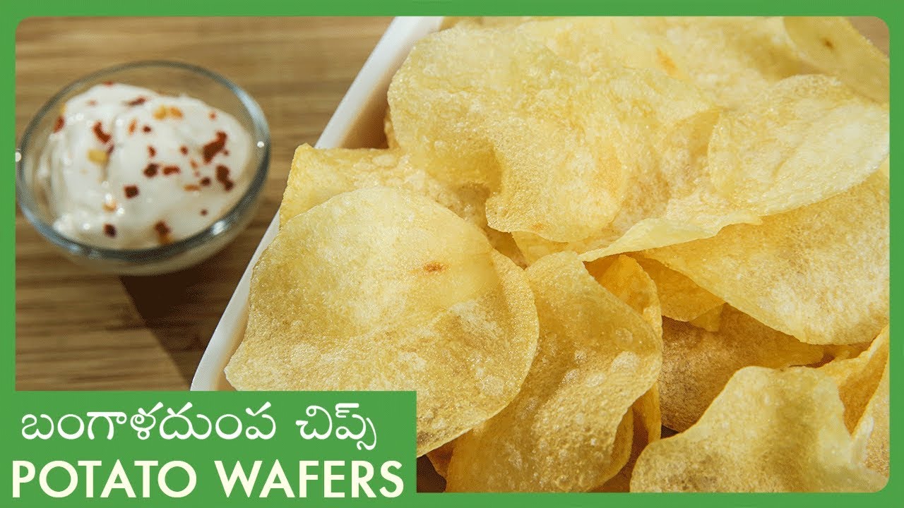 Crispy Thin Potato Chips Potato Wafers Recipe In Telugu Aloo Chips