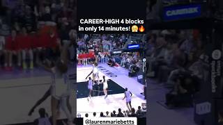 😤 Lauren Betts 4 BLOCKS in 14mins! Washington WNBA women's basketball #shorts #short #basketball NBA
