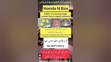 Honda Nbox how to fix C0051-6 steering angle sensor failure signal compare #foryou #automobile #yt 