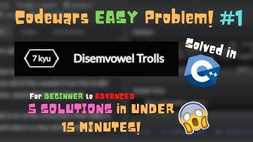 Disemvowel Trolls [CODEWARS W/ C++]