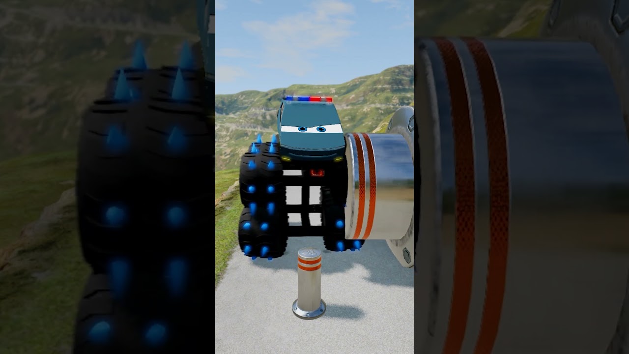 Танк против столбиков с Молнией Маккуином и Чаком 💥 | Краш-тест №5