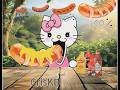 The sausage eating challenge: 1% to 100% #animation #kitty #mukbang