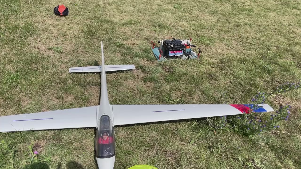 RC Sailplane Winch Launch test 2 YouTube