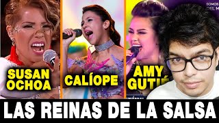 SUSAN OCHOA, AMY GUTIÉRREZ Y CALÍOPE-LAS REINAS DE LA SALSA [ Escuchando y reaccionando a sus voces]