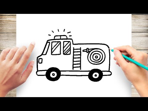 Video: Hoe Teken Je Een Brandweerwagen
