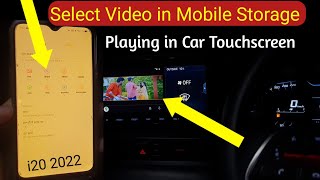 How to play Mobile Storage Videos IN i20 Touchscreen 😲 Android auto 😲Hyundai/Kia Cars screenshot 4