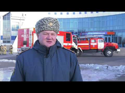 Пожарно-тактические учения прошли сегодня в спортивном комплексе имени Николая Булакина - Абакан 24