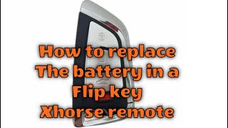 How to Replace the battery in a flip key Xhorse remote | Universal Xhorse Remote