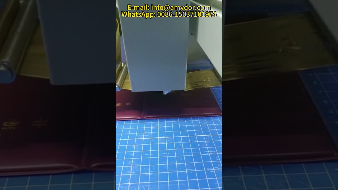 300DPI Automatic Digital Leather Notebook Cover Hot Stamping Machine Amydor 3025 Gold Foil Printer