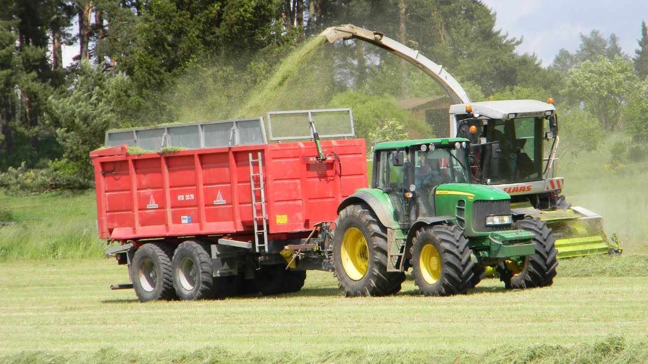 senáž - Claas Jaguar 890 , John Deere 7530,7930,8270R,8210, Annaburger,JCB *HD*