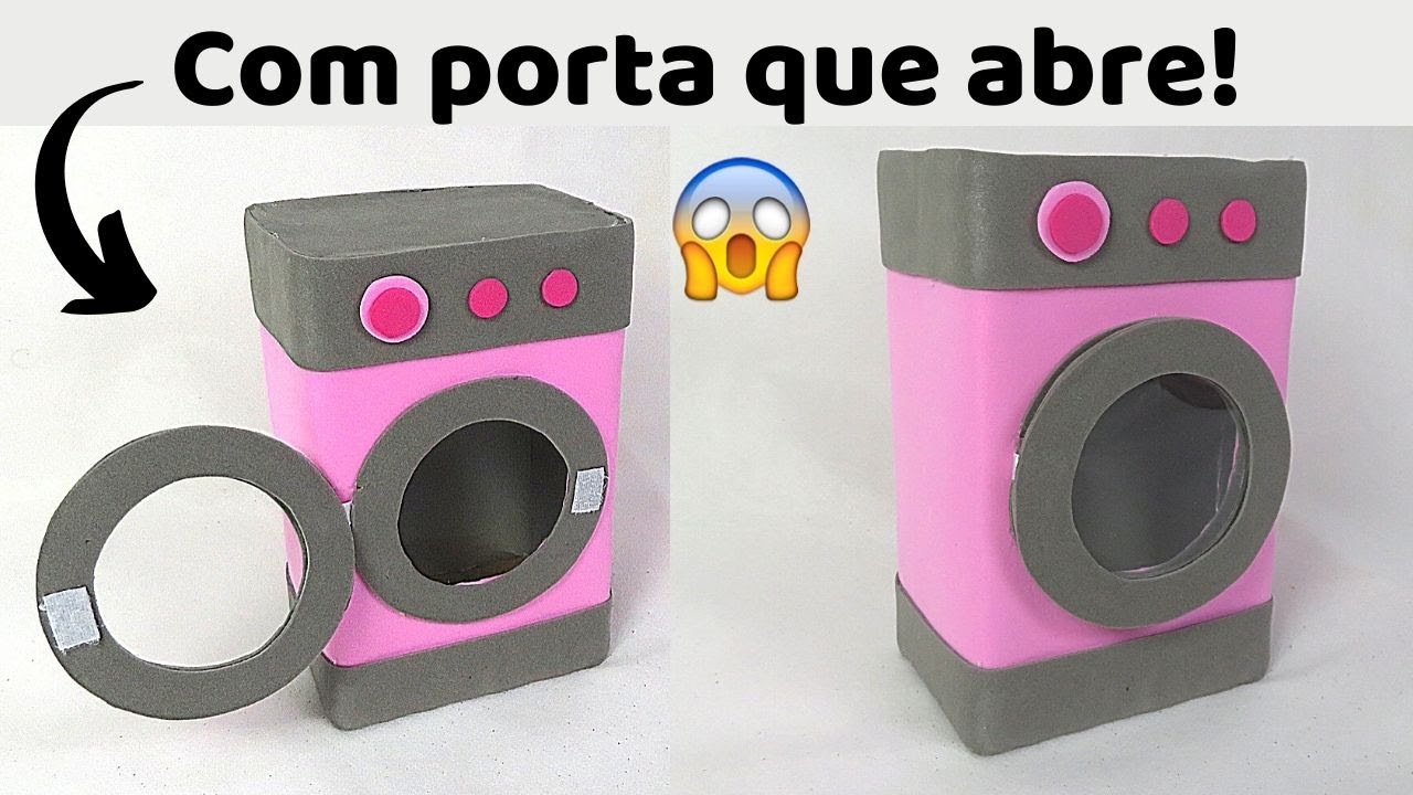 Como fazer máquina de lavar para boneca Barbie com materiais recicláveis e baratinhos | Pricity