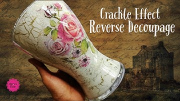 Reverse Crackle Decoupage | Decoupage art | Vintage Decoupage | Reverse Decoupage
