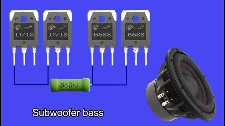 How to make Subwoofer Amplifier Bass with B688 & D718, New simple Circuit, DIY Subwoofer Bass