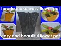 How to make easy flower pot  easy and beautiful flower pot  garden cement craft ideas plant lover