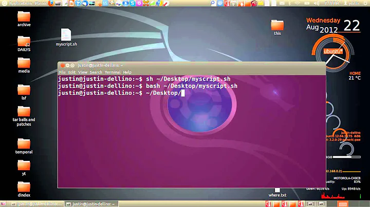 run a sh script in ubuntu 12.04