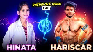 😂 HARISCAR vs HINATA Girl Player in Tamilnadu | One Tap Challenge Funny Clash Squad Tips & Tricks