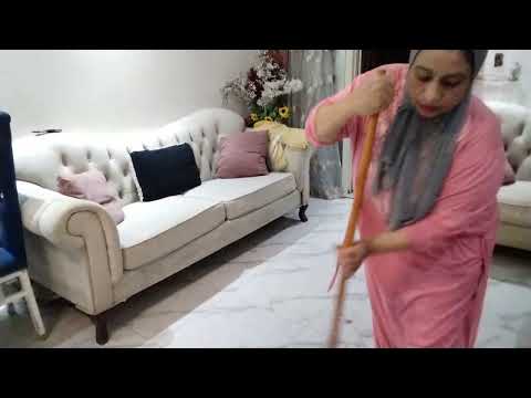 روتين تنظيف وترتيب الصاله مع الست المصريه الشاطره