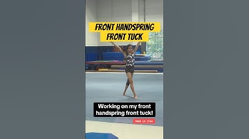 Front Handspring Front Tuck in the Works #FrontTuck #FrontHandspring #TumblingPass #gymnastlife