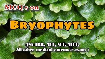 MCQ ON BRYOPHYTES  | IMPORTANT QUESTIONS WITH ANSWERS 
