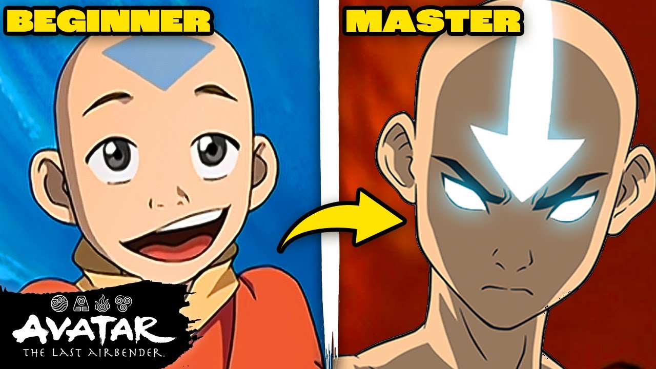 Avatar Aang's Evolution (Mastering All 4 Elements + Avatar State) 🌊⛰🔥🌪 -  YouTube