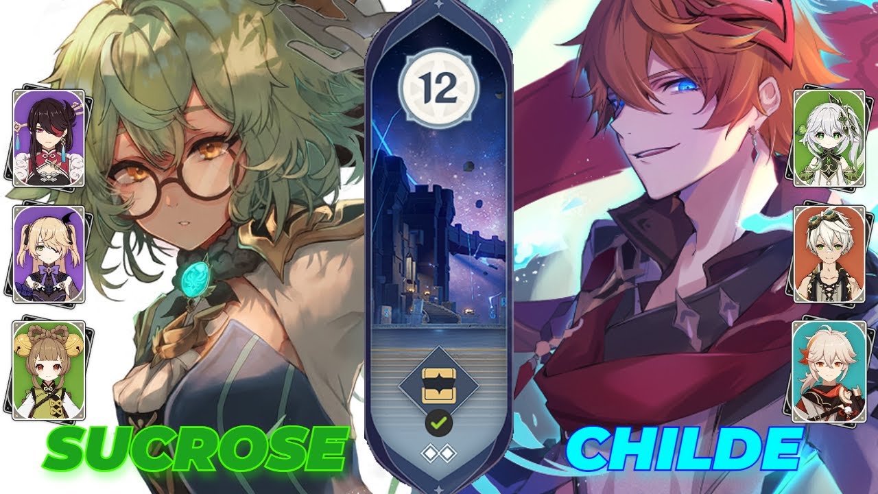 Sucrose Aggravate & Childe Intergrassional | Genshin Impact | Abyss 3.7 9 Stars