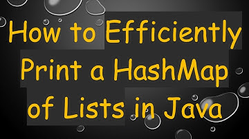 How to Efficiently Print a HashMap of Lists in Java
