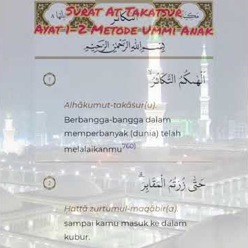 At Takatsur Ayat 1-2 Metode Ummi Anak #Short