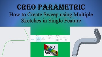 Creo Parametric | How to Create Sweep using Multiple Sketches in Single Feature