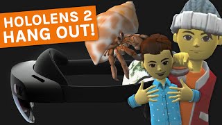 Hanging out in the HoloLens 2 AR Headset - AMAZING online interaction in social AR!
